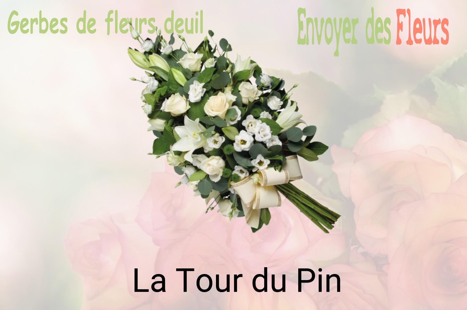 Gerbe de fleurs de deuil livrée à La Tour-du-Pin